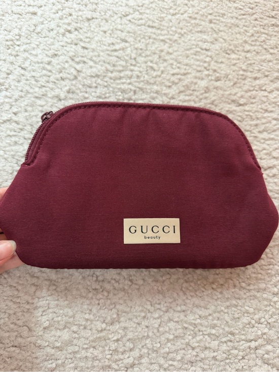 Gucci Handbags - Gucci Beauty Wine Red Cosmetic Pouch new